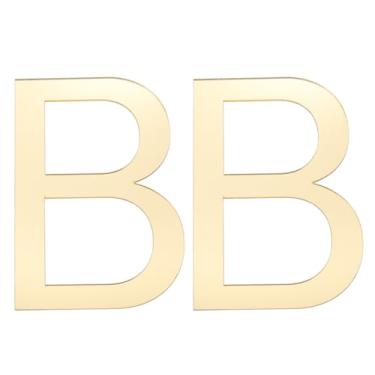 Imagem de PATIKIL Números de casa, 2 peças de 5 cm autoadesivo acrílico moderno número de casa para endereço externo caixa de correio porta fazenda casa escritório apartamentos quarto de hotel, ouro (B)