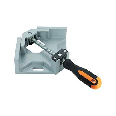 Imagem de DEVMO Grampo de canto de alumínio de alça única de 90 graus com mandíbula giratória ajustável para marcenaria, moldura, soldagem e moldura