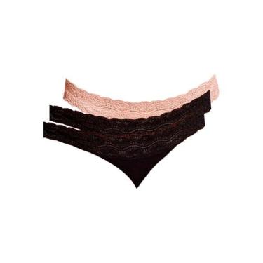 Imagem de Kit com 3 Calcinhas Biquíni Hope L 35320 Colorido, Preto, G