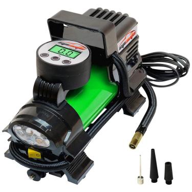 Imagem de Compressor de Ar Elétrico Portátil, Automotivo, AC, 12V DC, 70 PSI, 180W, 110v, EPAUTO AT 010 4, Preto