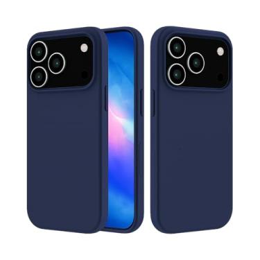 Imagem de Capa Capinha Case Premium Compatível Com iPhone 17 PRO Aveludada Anti Impacto Reforçada Silicone Emborrachado Com Proteção De Câmera (AZUL MARINHO)