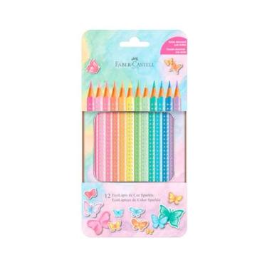 Imagem de Lápis de Cor Triangular 12 Cores Sparkle Pastel Faber-Castell, Tom Pas