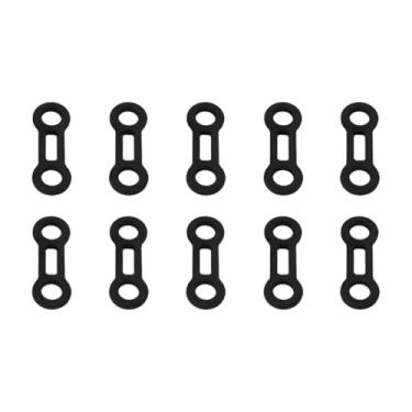 Imagem de Baoblaze 10x Mosquetão para escalada, ferramentas de anéis de travamento, cordas de amarração de segurança, limitador de conector multiuso, anel limitador, Preto