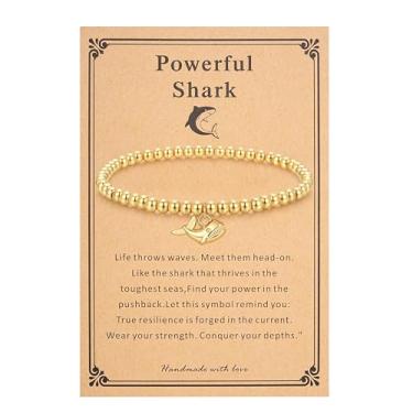 Imagem de morniface Pulseira feminina com contas banhadas a ouro 14 K, pulseira elástica com pingentes de ouro, delicada pulseira elástica feita à mão, joias de ouro modernas, presente, Medium, Aço inoxidável