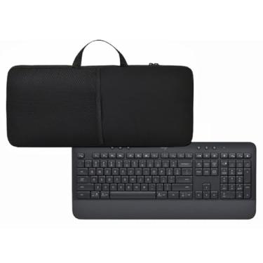 Imagem de AF-WAN Capa para carregar teclado e mouse, bolsa organizadora de neoprene para Logitech Signature MK650 K650 pente para teclado e mouse (apenas bolsa) (preto)