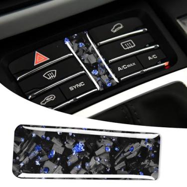 Imagem de FINMOKAL Painel de câmbio central de fibra de carbono forjado acabamento da moldura do painel compatível com Porsche Macan 2014-2021