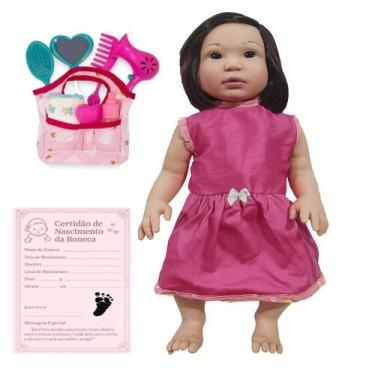 Imagem de Kit Boneca Baby Pietra Sid Nyl Tipo Reborn Com Bolsinha