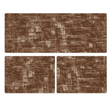 Imagem de Kit Passadeira Tapete Cozinha 3 Peças Antiderrapante Decorativo Confor