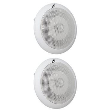 Imagem de Kit 2 Arandela de Teto Plastico Redonda Fiamon com Alto Falante 6" 50W
