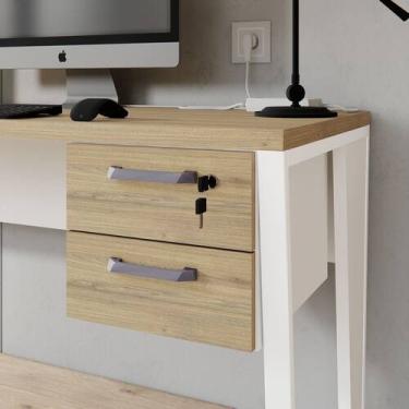 Imagem de Gaveteiro Suspenso para Mesa de Escritório 2 Gavetas com Chave Corpora