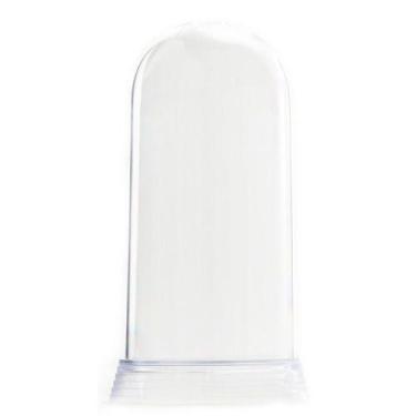 Imagem de 02 Cúpulas Redomas Acrílico Grandes 20 cm Bases Transparentes / "Crist