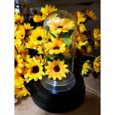 Imagem de Redoma Cúpula Girassóis Encantados inspirado na  Bela E A Fera / Peque