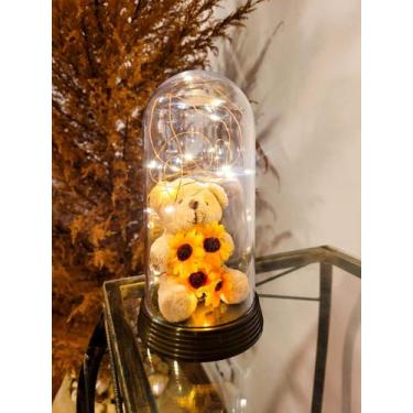 Imagem de Luminária Ursinho de Pelúcia com Girassóis Encantado - Amor Lindo Bout