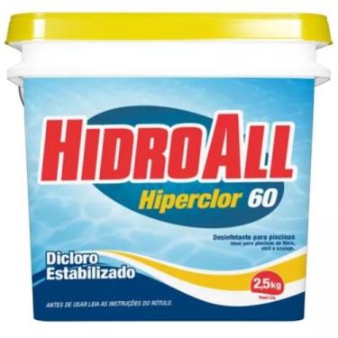 Imagem de Cloro estab. hiperclor 60 - 2,5kg - 56% ca - hidroall