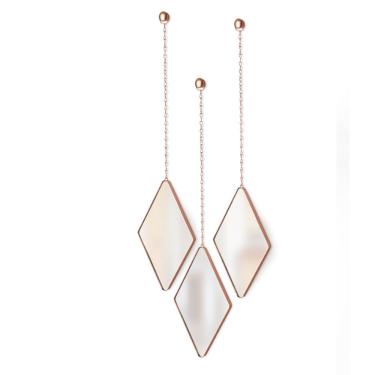 Imagem de Espelho com Moldura 28 x 17 Corrente 38 cm Cobre Umbra