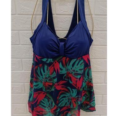 Imagem de Maiô plus Size vestido - Z&R, Azul, 52