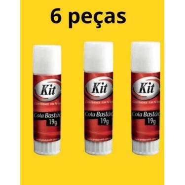 Imagem de Kit 6 Colas Cola Bastão 09G PVC glicerina, água e conservantes Materia
