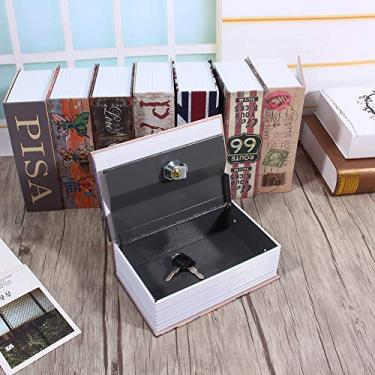 Imagem de Phefop Caixa de Segurança para Livro Seguro Com de Chave Dupla, Construção Duradoura, Design Discreto e Aplicação Versátil, para Viagens (Tipo Torre Inclinada de Pisa)