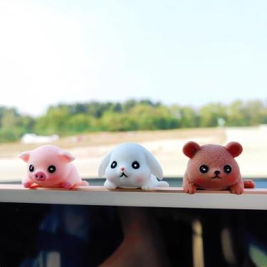 Imagem de Creative 3D Craft Figurine Computer Monitor Decor,Car Central Control Screen and TV Decorations,Personalized Animal Collectible Figurines Mascot Resin Crafts for Home Office Decoration