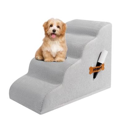 Imagem de ROMROL Rampa Para Escadas De Cachorro Romrol Para Camas, Sofás, Degraus Extra Largos Para Animais De Estimação Com Capa De Tecido Antiderrapante E Impermeável Durável, Escadas Inclinadas Para Cães E