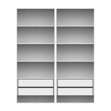 Imagem de Guarda-Roupa Modulado com Prateleiras New Tuyo 4 Gavetas Branco 180 cm