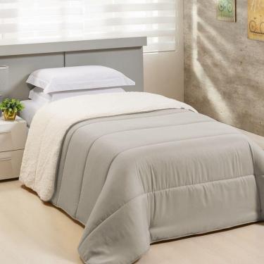 Imagem de Coberdrom 1 Peça Solteiro Percal 200 Fios Com Sherpa Flupy 100% Poliéster - Avela