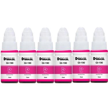 Imagem de Kit 6 Tintas Para G3110, G3111, G4100 G2100 G2110 Gi-190 - Bulk Ink Do