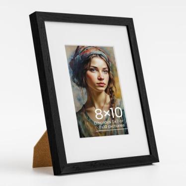 Imagem de Porta-retratos Vivelove 8x10 em madeira de carvalho natural