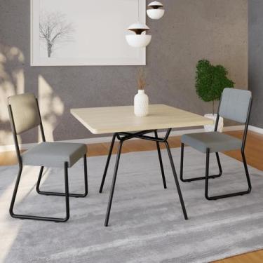 Imagem de Mesa de Jantar Quadrada Soho 90cm Est.Preta - Compace, Ciliegio