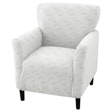 Imagem de WTHAVEN Capa de poltrona elástica moderna para banquete, 1 peça de capa para cadeira, com braços, macia, para sala de estar, poltrona, protetor de móveis, escritório, recepção, leitura, sofá