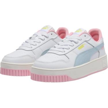 Imagem de PUMA Tênis feminino Carina Street, Pes amarelo fluorescente orvalho fosco, branco, 36
