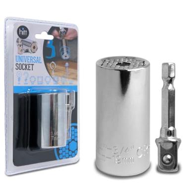 Imagem de Hitt Brands Ferramenta de soquete universal – conjunto de chaves de soquete ajustável, adaptador de aderência jacaré para furadeira, ferramentas exclusivas e gadgets práticos, presente perfeito para