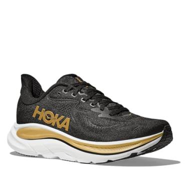 Imagem de HOKA Tênis feminino Clifton 10, Preto/dourado, 37
