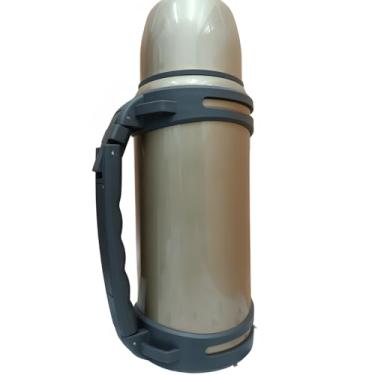 Imagem de Garrafa Térmica de Aço Inoxidável 1.5L | Alta Capacidade | Portátil e Moderna A Vácuo (Amarela-Dourada)