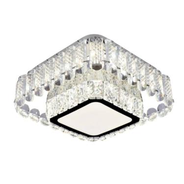 Imagem de Plafon Cristais Transparente 30cm Led 30W 3 em 1 Bivolt 16093-PL