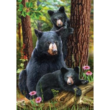 Imagem de Black Bear Family Nature Garden Flag 30 x 45 Todos os dias ao ar livre Briarwood Lane