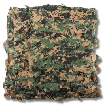 Imagem de Capa Rede de Camuflagem 3x4m Polyripstop – Corte a Laser, Modelo 3D, Leve, Arejada e Resistente para Acampamento, Airsoft, Paintball, Caça, Fotografia e Decoração (MARPAT)
