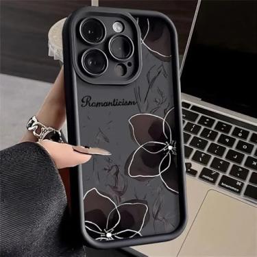 Imagem de Capa de silicone macio para Redmi Note 14 Pro Plus 14C Xiaomi 14T 15 Pro Poco X7 x6 m6 f6 Pro Capa de celular com câmera, preta JGS744, para Xiaomi 15 Pro