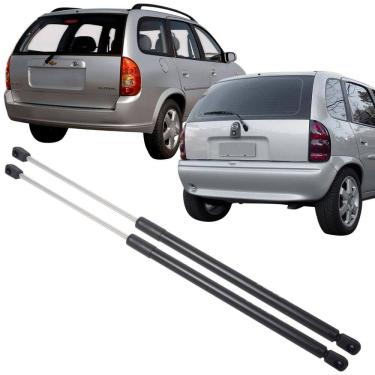 Imagem de Par Amortecedor Tampa Traseira Porta Malas Corsa Hatch 4 Portas 1994 à 2001 Mola Gás