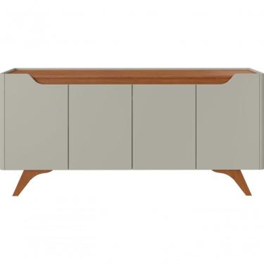 Imagem de Buffet Grécia 4 Portas Com Pés Em Madeira Maciça Mavaular Off White-naturale