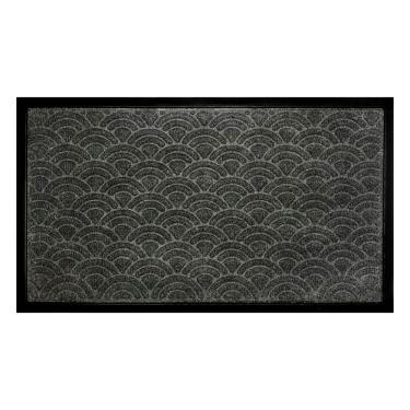 Imagem de Capacho Fenice Textura Escamas Cinza 70x40cm - Uzoo Tapete Fenice Texturas 70x40cm Escamas Cinza Cj-jp02 Grey