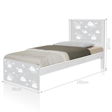 Imagem de Cama Juvenil BarceloNuvemMenino Menina