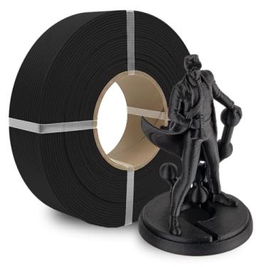Imagem de Polymaker Carretel de refil Panchroma Matte Charcoal Black PLA Refil de filamento de impressão 3D, compatível com todos os carretéis reutilizáveis e todas as principais impressoras 3D FDM, sem
