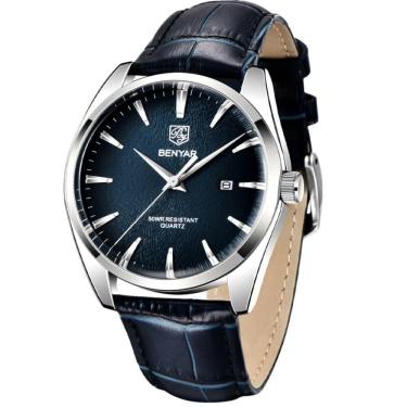 Imagem de Relógio De Quartzo Masculino Design Classico Esportivo à Prova D\' água Azul