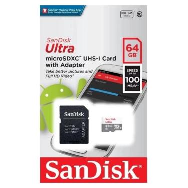 Imagem de Cartão Micro Sd 64gb Ultra Clase 10 Microsdxc Uhs-i 100mb/s