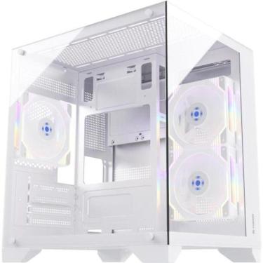 Imagem de Gabinete Gamer Fortrek Clarity Branco Lateral Vidro