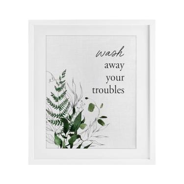 Imagem de Stupell Industries Floresta Folhagem Wash Away Impressão emoldurada cinza sob vidro, design por Lettered and Lined, 40 x 33