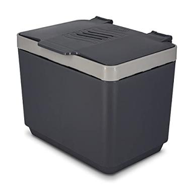 Imagem de Glad Compost Bin for Kitchen, 1.5 Gallon | Plastic Container with Removable Inner Basket and Bag Storage Holder | Includes 2 Carbon Filters to Block Odor, Gray