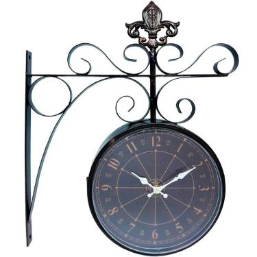 Imagem de Relógio De Parede Dupla Face Retro Vintage Estação De Trem