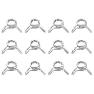 Imagem de HARFINGTON Clipes de mangueira de linha de combustível de fio duplo 4,5 mm ID 4,5-5,1 mm OD, 12 peças de clipes de mola de tubo de aço inoxidável variados para mangueira de ar, tubo de água